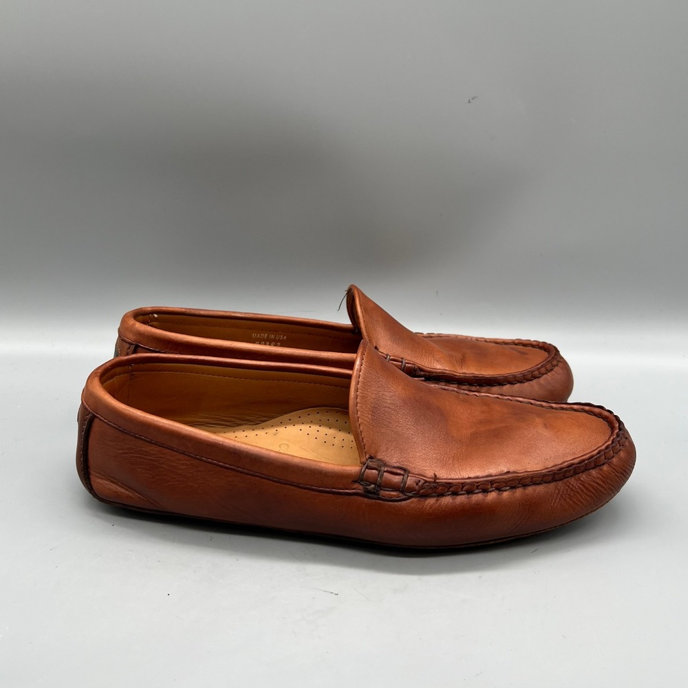 Allen Edmonds Shoes Mens 8.5 Brown Leather Driving Moccasin Loafers Castine